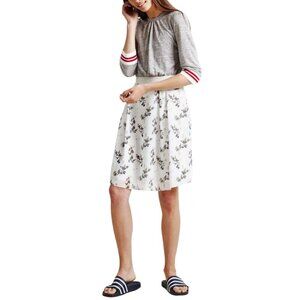Warm Linen Swiss Dot Floral Fit n Flare Dress Size‎ 0